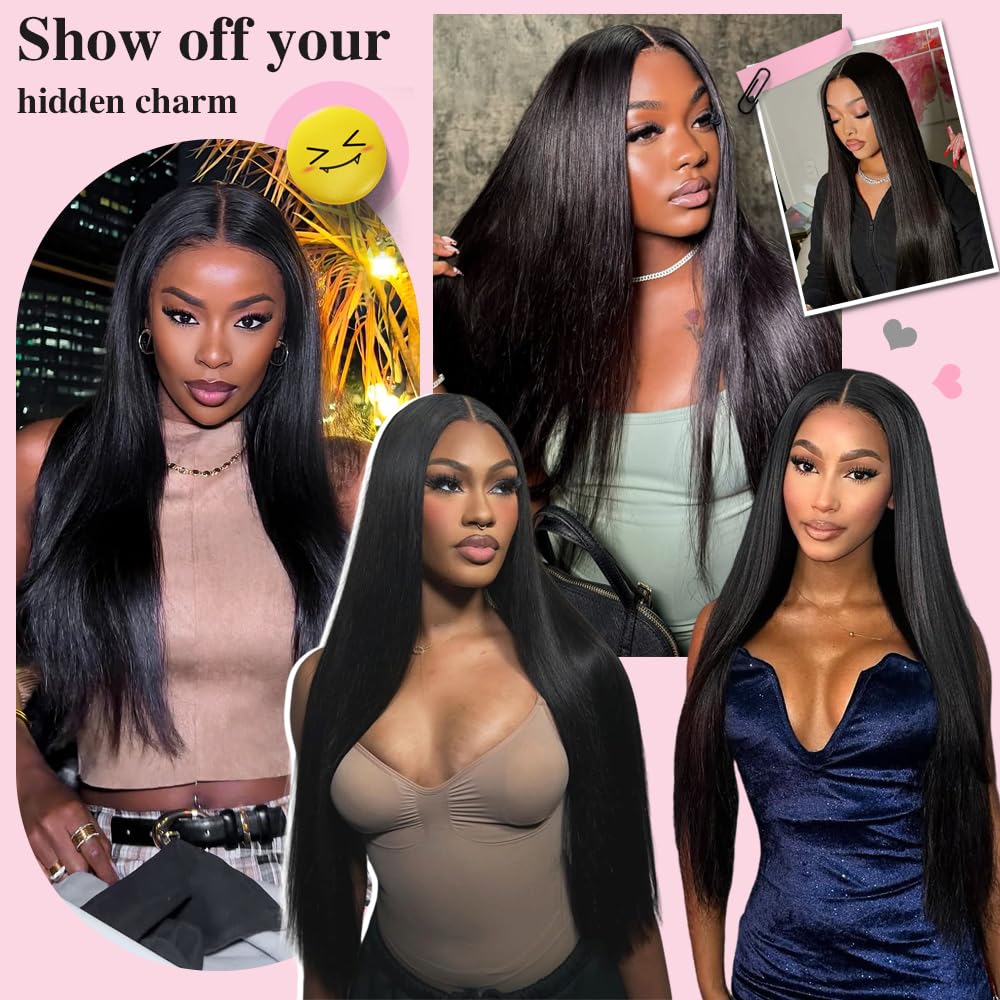 18-34 Inch 13x6 Lace Front Wigs Human Hair 200 Density Straight HD Lace Front Wigs Human Hair Pre Plucked 13x6 Lace Frontal Straight Human Hair Wigs for Women Glueless Wigs Human Hair