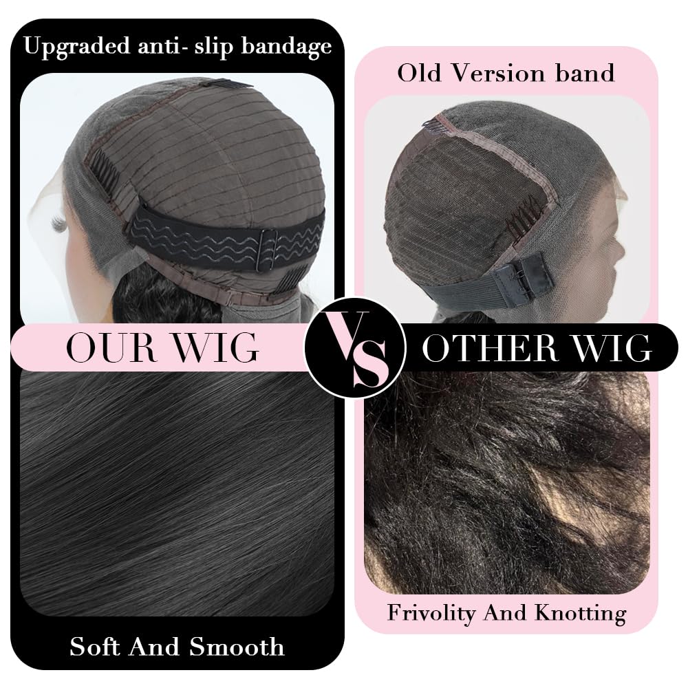 18-34 Inch 13x6 Lace Front Wigs Human Hair 200 Density Straight HD Lace Front Wigs Human Hair Pre Plucked 13x6 Lace Frontal Straight Human Hair Wigs for Women Glueless Wigs Human Hair